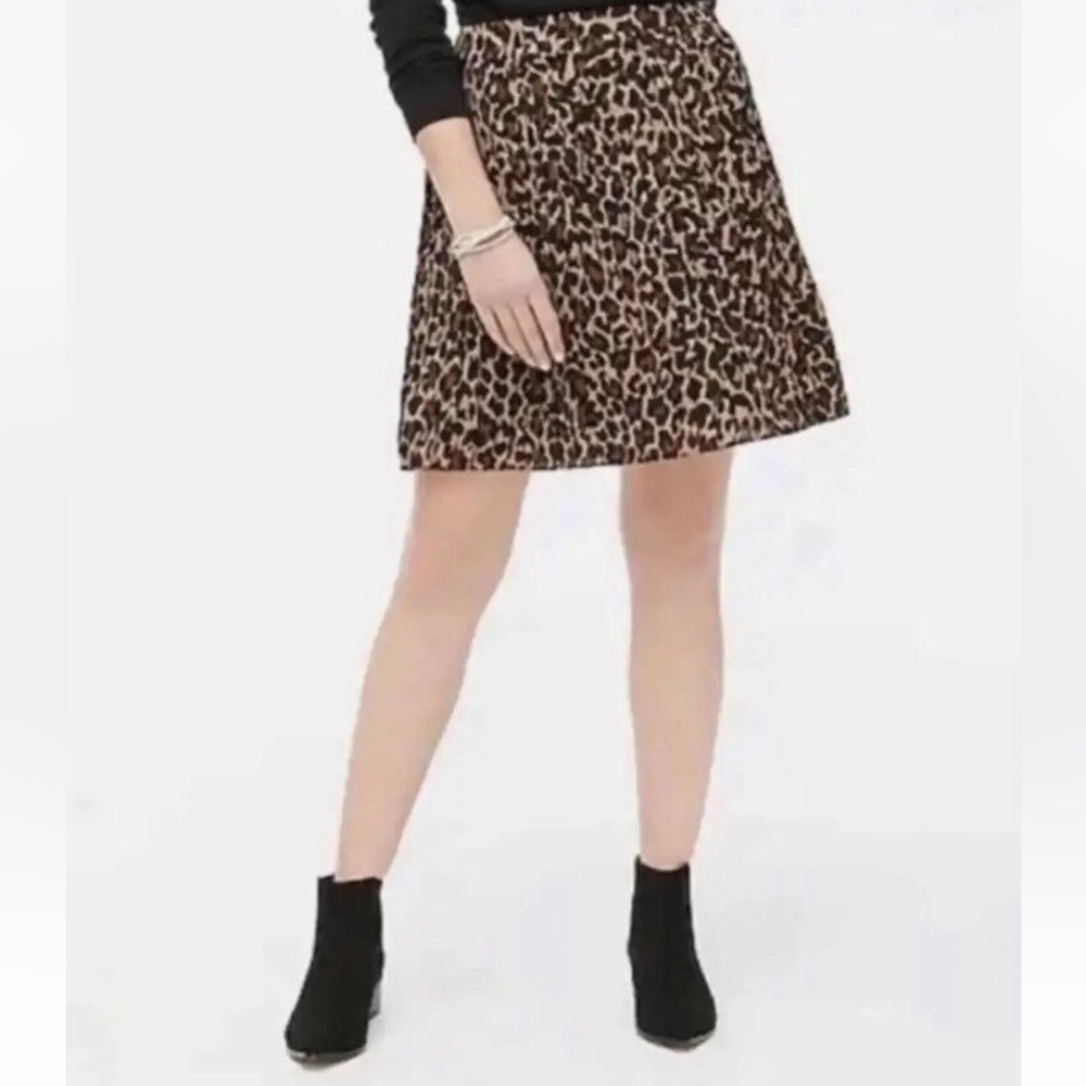 J. Crew Plisse Leopard Print Skirt